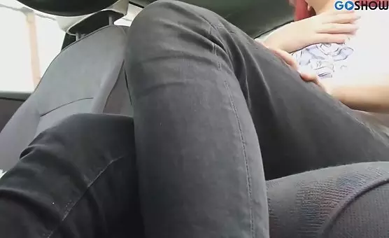 Slut in White Kicks Stimulates Behind Vehicle Youhdtube Porn Film